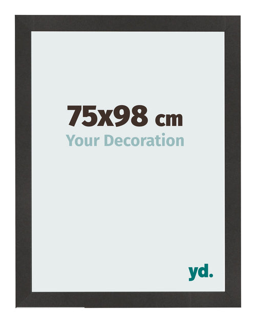 Photo Frame 75x98 cm Black Matte MDF Bologna Front Size | Yourdecoration.com
