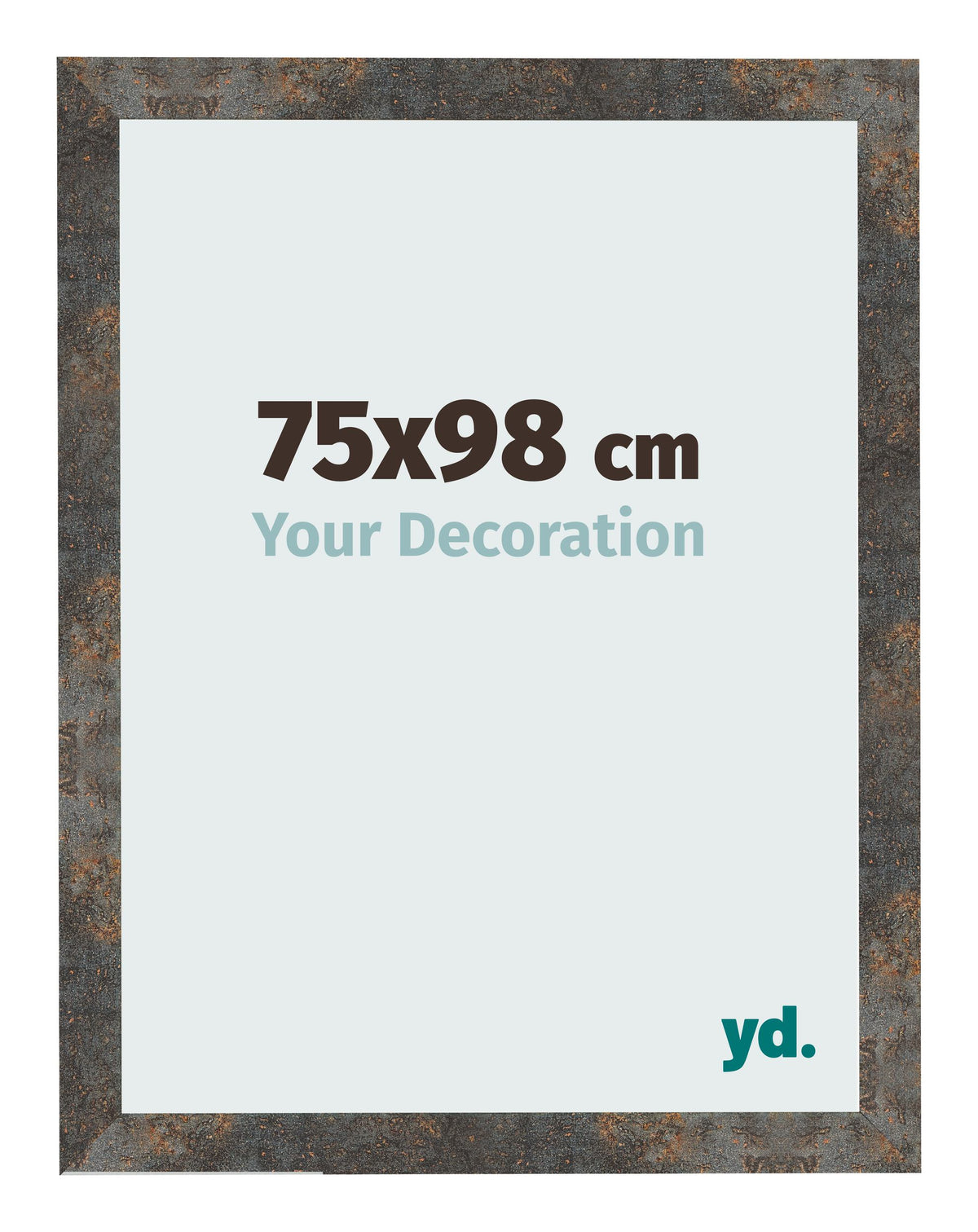 Photo Frame 75x98 cm Oxidized Metal MDF Bologna Front Size | Yourdecoration.com