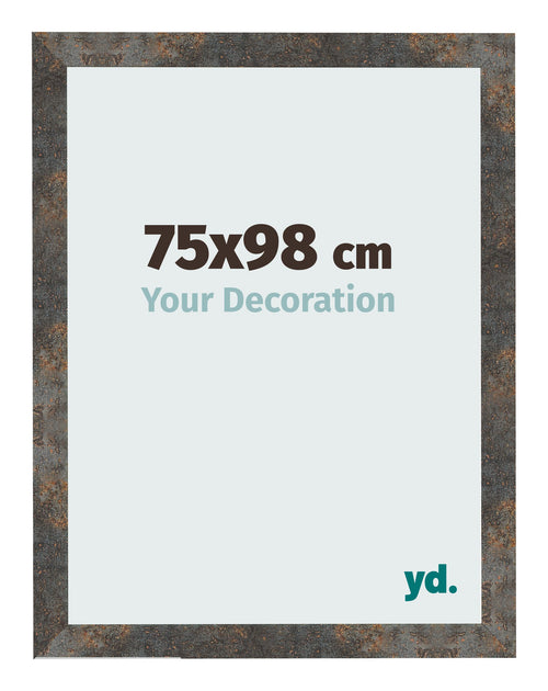 Photo Frame 75x98 cm Oxidized Metal MDF Bologna Front Size | Yourdecoration.com