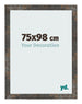 Photo Frame 75x98 cm Oxidized Metal MDF Bologna Front Size | Yourdecoration.com
