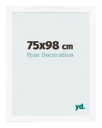 Photo Frame 75x98 cm White Matte MDF Bologna Front Size | Yourdecoration.com