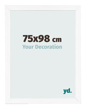Photo Frame 75x98 cm White Matte MDF Bologna Front Size | Yourdecoration.com