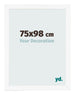 Photo Frame 75x98 cm White Matte MDF Bologna Front Size | Yourdecoration.com