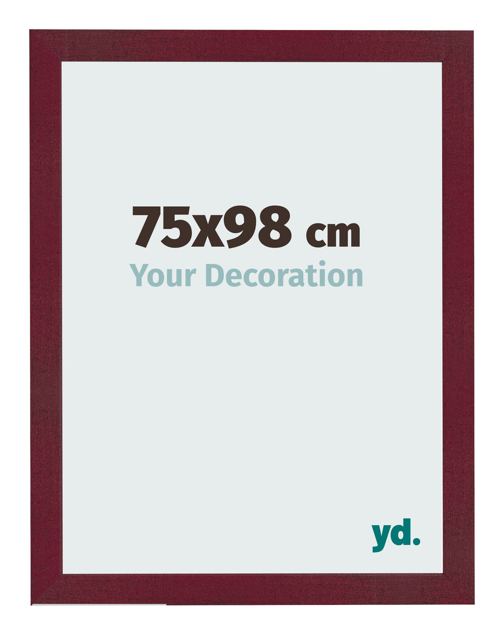 Photo Frame 75x98 cm Wine Red Swept MDF Bologna Front Size | Yourdecoration.com