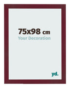 Photo Frame 75x98 cm Wine Red Swept MDF Bologna Front Size | Yourdecoration.com