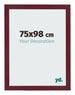 Photo Frame 75x98 cm Wine Red Swept MDF Bologna Front Size | Yourdecoration.com