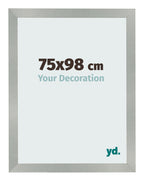 Photo Frame 75x98cm Aluminum Brushed MDF Bologna Front Size | Yourdecoration.com