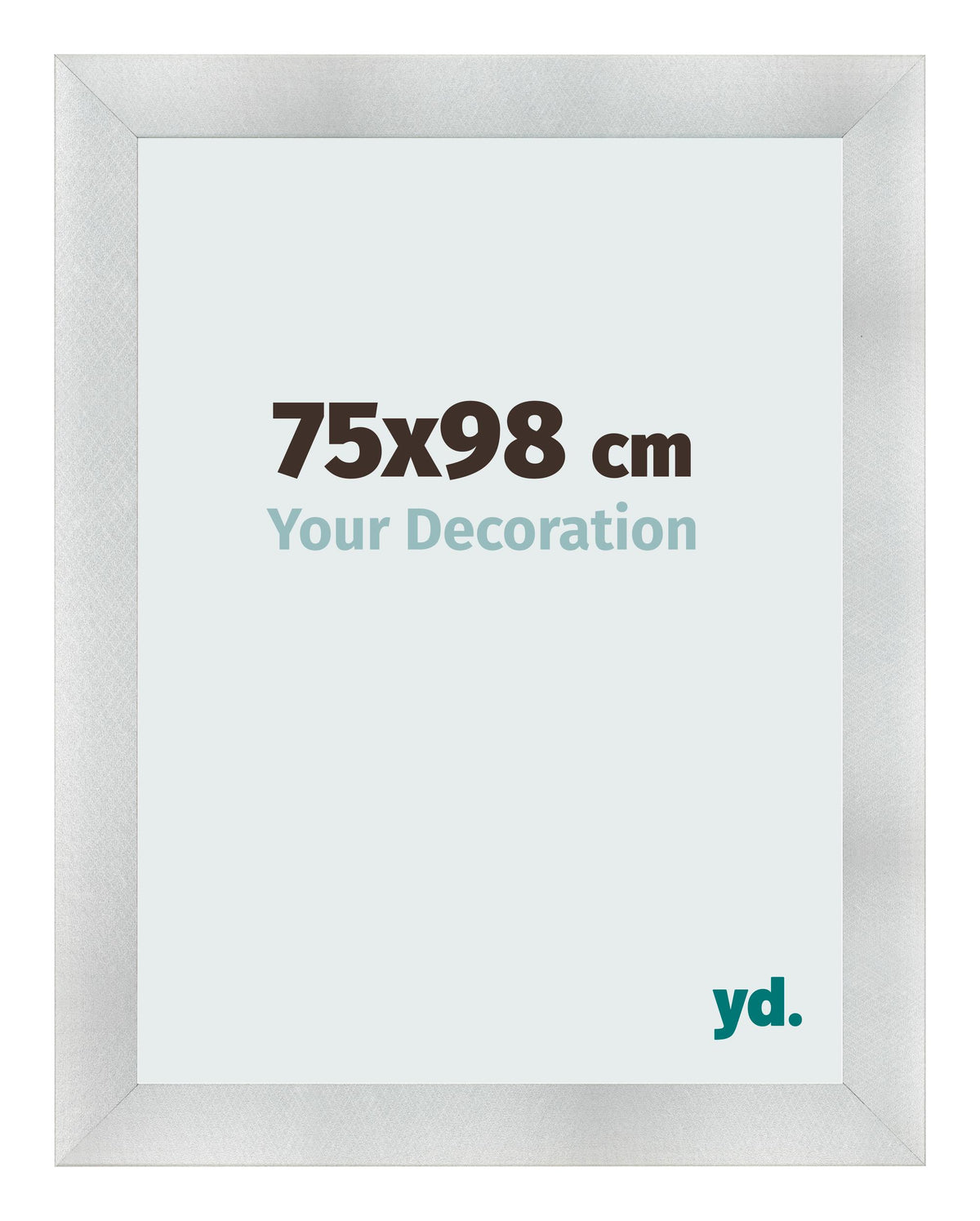 Photo Frame 75x98cm Aluminum Brushed MDF Pisa Front Size | Yourdecoration.com