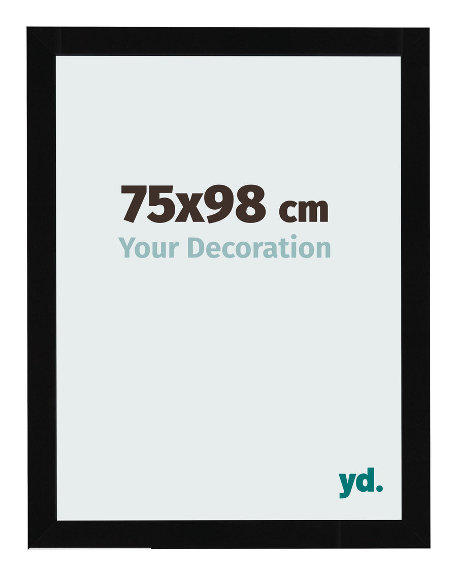Photo Frame 75x98cm Black High Gloss MDF Bologna Front Size | Yourdecoration.com