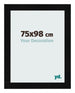 Photo Frame 75x98cm Black Silver Polished MDF Pisa Front Size | Yourdecoration.com