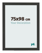 Photo Frame 75x98cm Black Woodgrain MDF Bologna Front Size | Yourdecoration.com