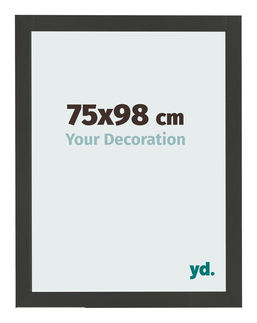 Photo Frame 75x98cm Black Woodgrain MDF Bologna Front Size | Yourdecoration.com