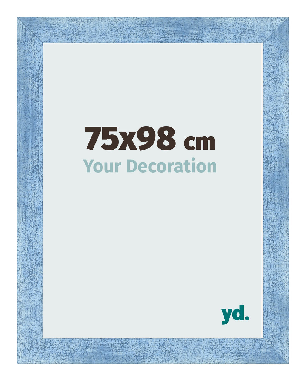 Photo Frame 75x98cm Clear Blue Swept MDF Pisa Front Size | Yourdecoration.com