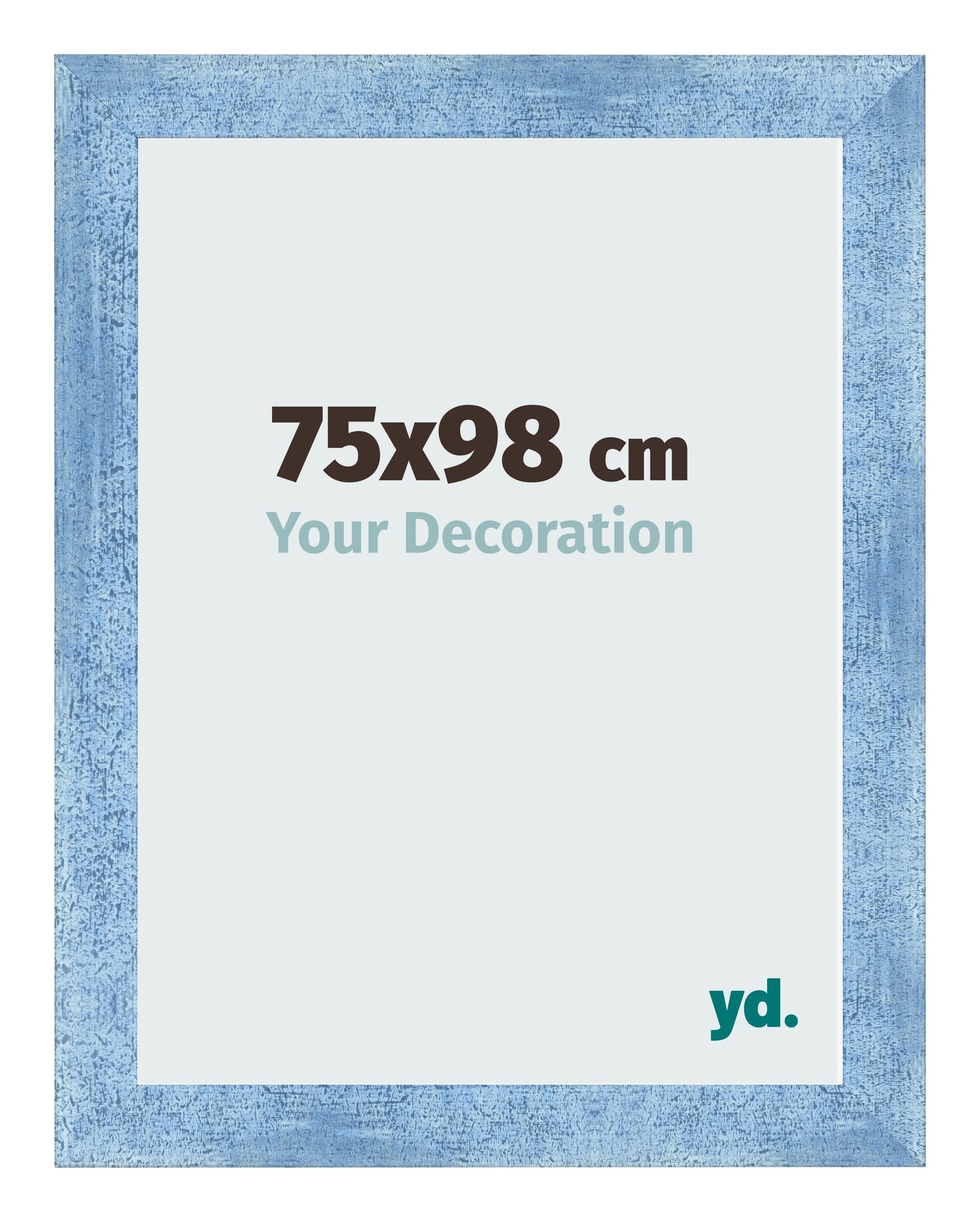 Photo Frame 75x98cm Clear Blue Swept MDF Pisa Front Size | Yourdecoration.com
