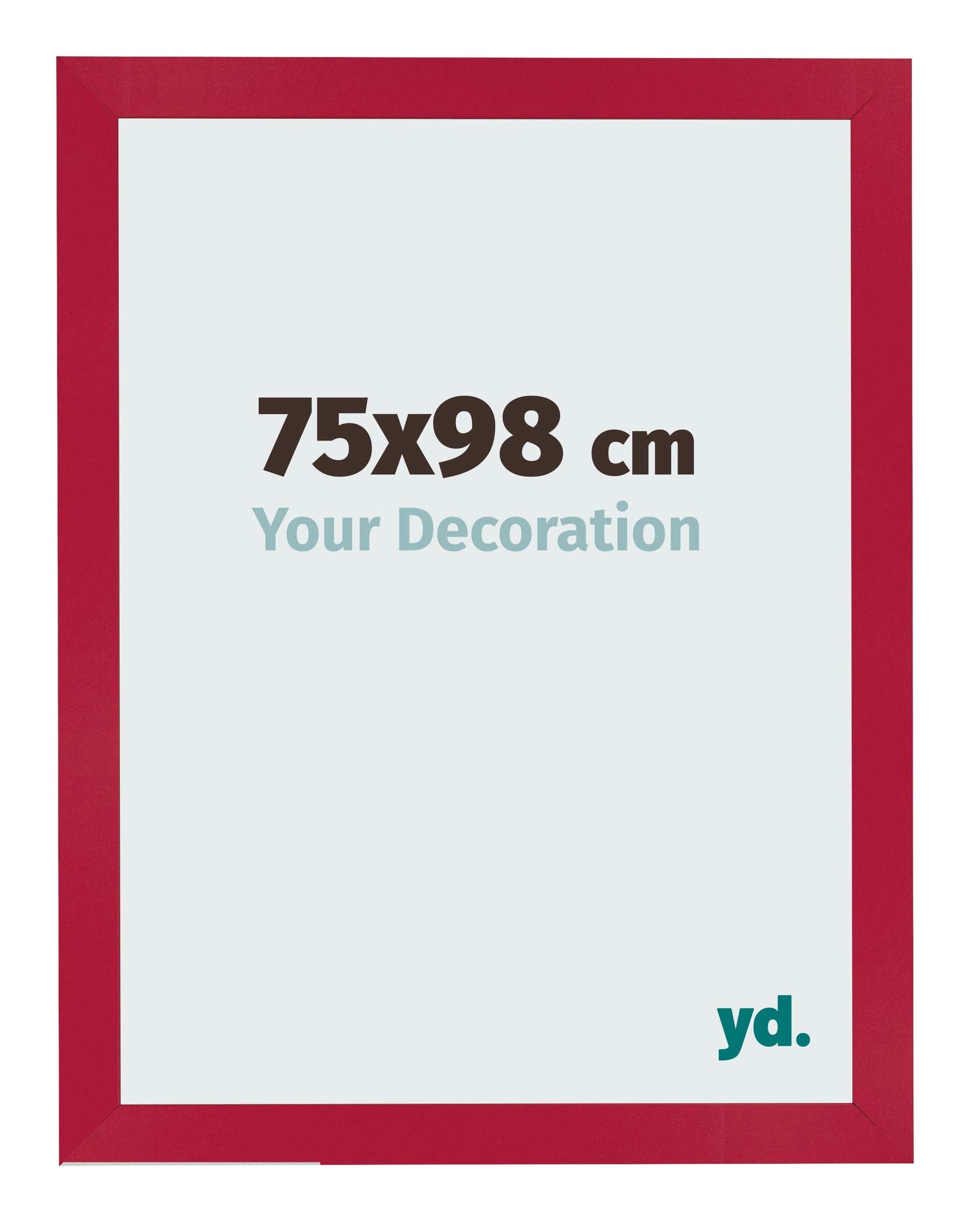 Photo Frame 75x98cm Red MDF Bologna Front Size | Yourdecoration.com