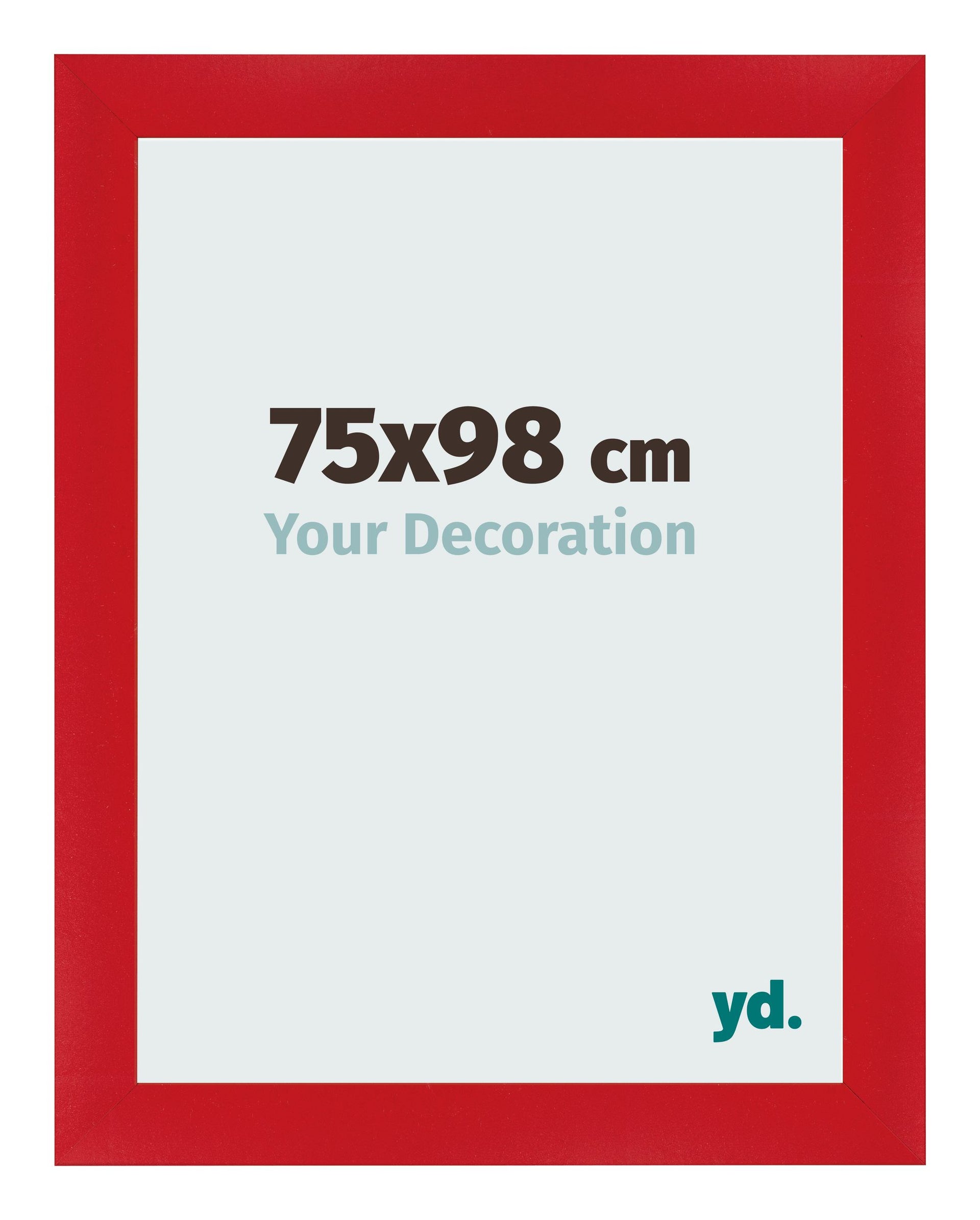 Photo Frame 75x98cm Red MDF Pisa Front Size | Yourdecoration.com