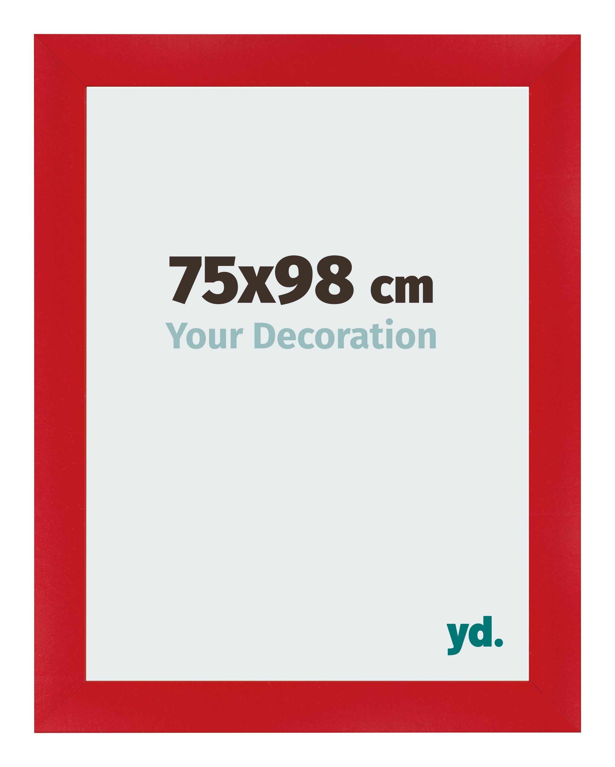 Photo Frame 75x98cm Red MDF Pisa Front Size | Yourdecoration.com