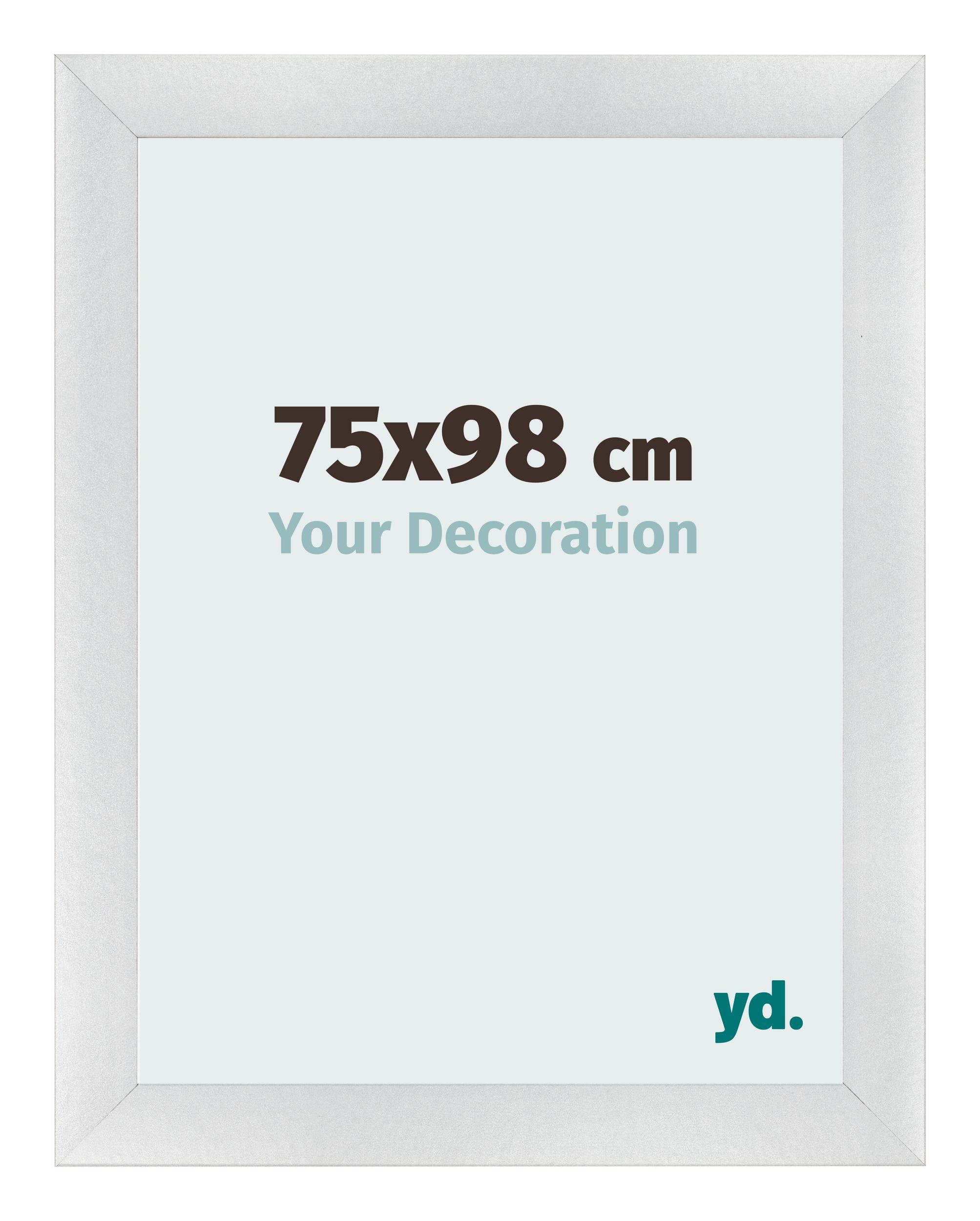Photo Frame 75x98cm Silver Black Swept MDF Pisa Front Size | Yourdecoration.com