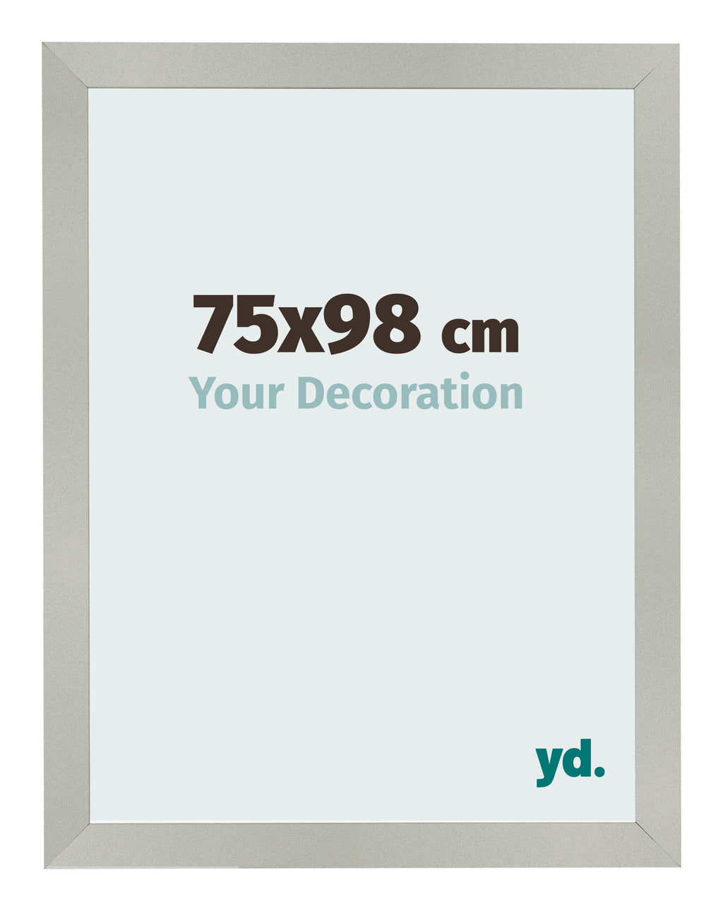 Photo Frame 75x98cm Silver Matte MDF Bologna Front Size | Yourdecoration.com