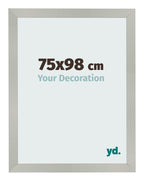 Photo Frame 75x98cm Silver Matte MDF Bologna Front Size | Yourdecoration.com