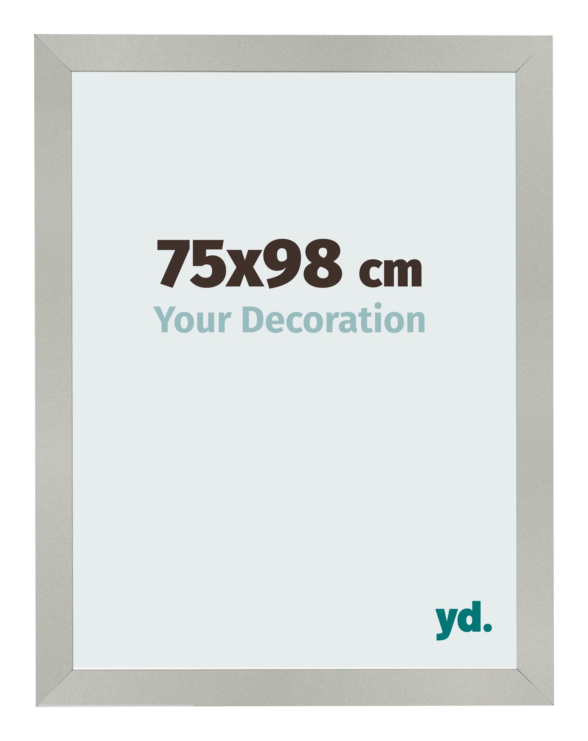 Photo Frame 75x98cm Silver Matte MDF Bologna Front Size | Yourdecoration.com