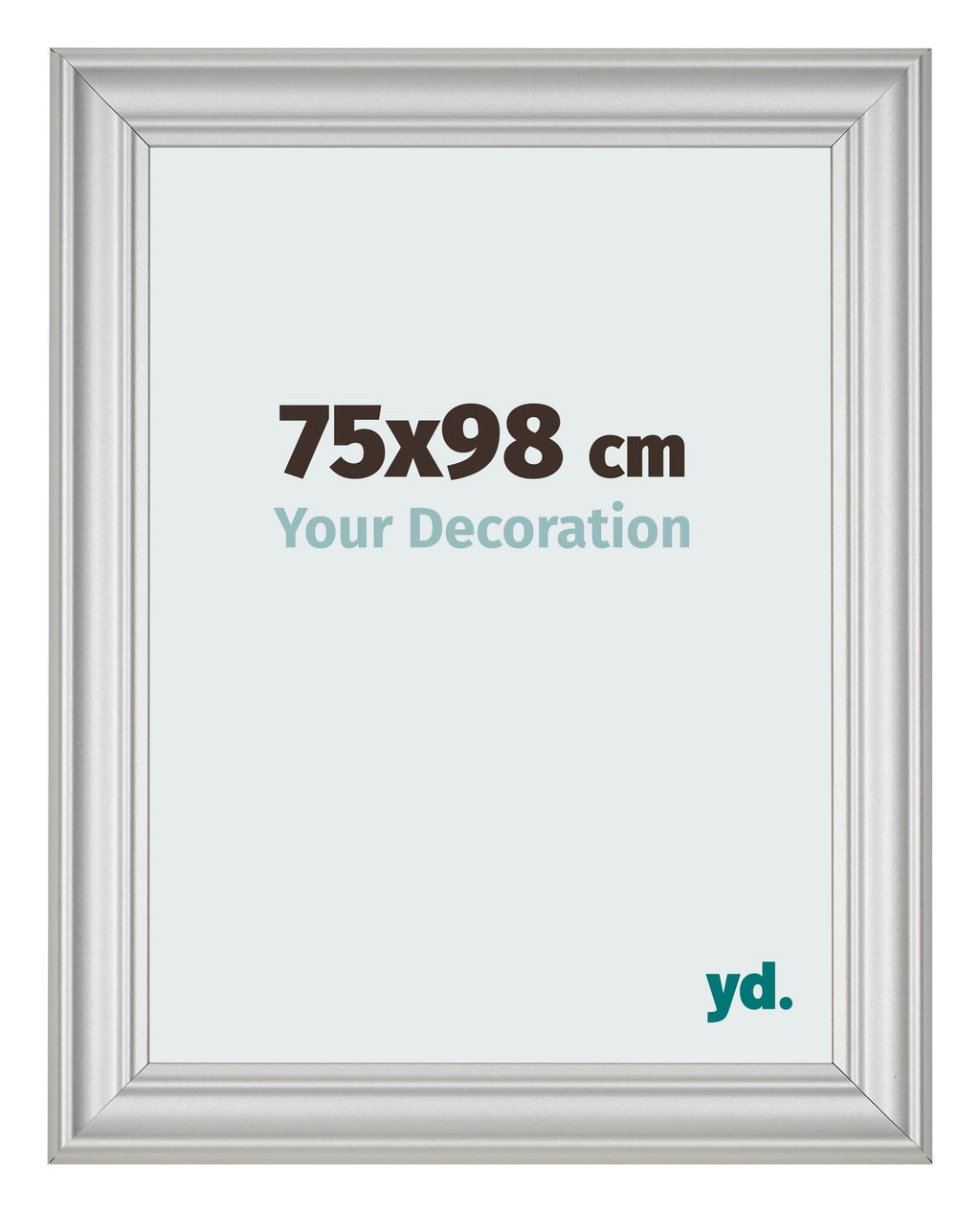 Photo Frame 75x98cm Silver Matte MDF Lazio Front Size | Yourdecoration.com