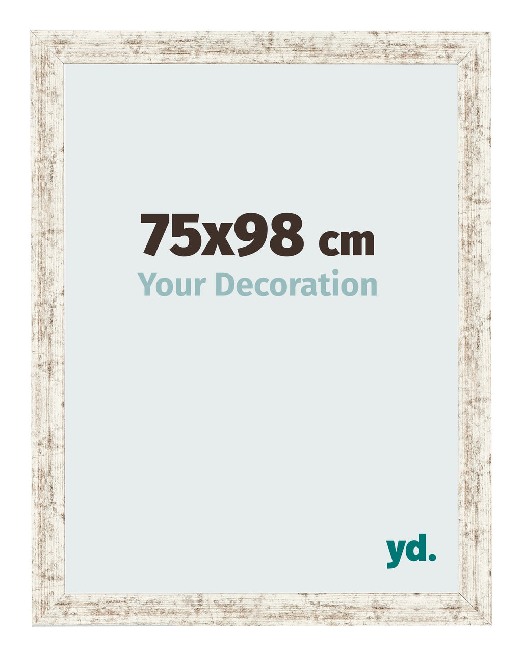 Photo Frame 75x98cm White Vintage MDF Bologna Front Size | Yourdecoration.com