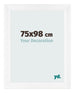 Photo Frame 75x98cm White Vintage MDF Pisa Front Size | Yourdecoration.com