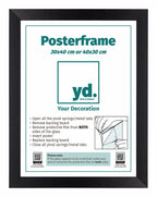 Poster Frame MDF 30x40cm Black Mat Front Size | Yourdecoration.com