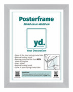 Poster Frame MDF 30x40cm Mat Silver Front Size | Yourdecoration.com