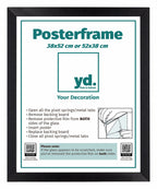 Poster Frame MDF 38x52cm Black Mat Front Size | Yourdecoration.com