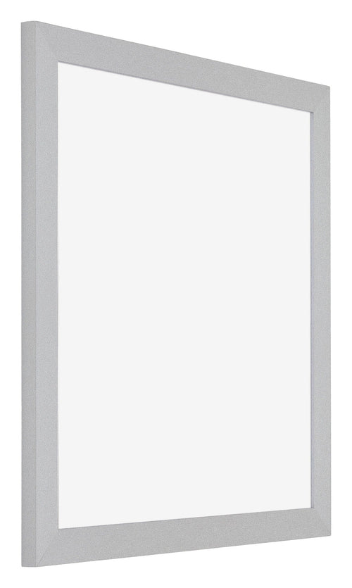 Poster Frame MDF 40x40cm Mat Silver Front Oblique | Yourdecoration.com
