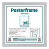 Poster Frame MDF 40x40cm Mat Silver Front Size | Yourdecoration.com