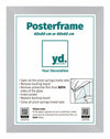 Poster Frame MDF 60x80 Mat Silver Front Size | Yourdecoration.com