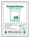 Poster Frame Plastic 30x40cm Silver Front Size | Yourdecoration.com