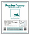 Poster Frame Plastic 38x52cm Silver Front Size | Yourdecoration.com