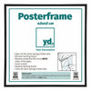Poster Frame Plastic 40x40cm Black Mat Front Size | Yourdecoration.com