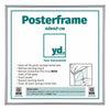 Poster Frame Plastic 40x40cm Silver Front Size | Yourdecoration.com
