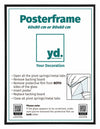 Poster Frame Plastic 60x80cm Black Mat Front Size | Yourdecoration.com