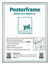 Poster Frame Plastic 60x80cm Silver Front Size | Yourdecoration.com