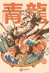 Poster Ilustrata Dragon Sushi 61x91 5cm Pyramid PP35305 | Yourdecoration.com