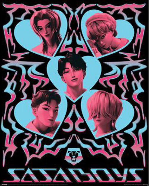 Poster K Pop Demon Hunters Saja Boys Hearts  40x50cm MPP2510744 | Yourdecoration.com