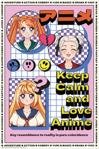 Poster Keep Calm And Love Anime 61x91.5cm Grupo Erik GPE5794 | Yourdecoration.com