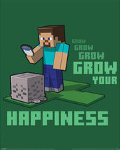 Poster Minecraft Grow Your Happinenss 40x50cm MPP2402265 | Yourdecoration.com