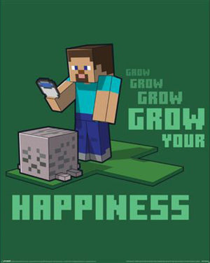Poster Minecraft Grow Your Happinenss 40x50cm MPP2402265 | Yourdecoration.com
