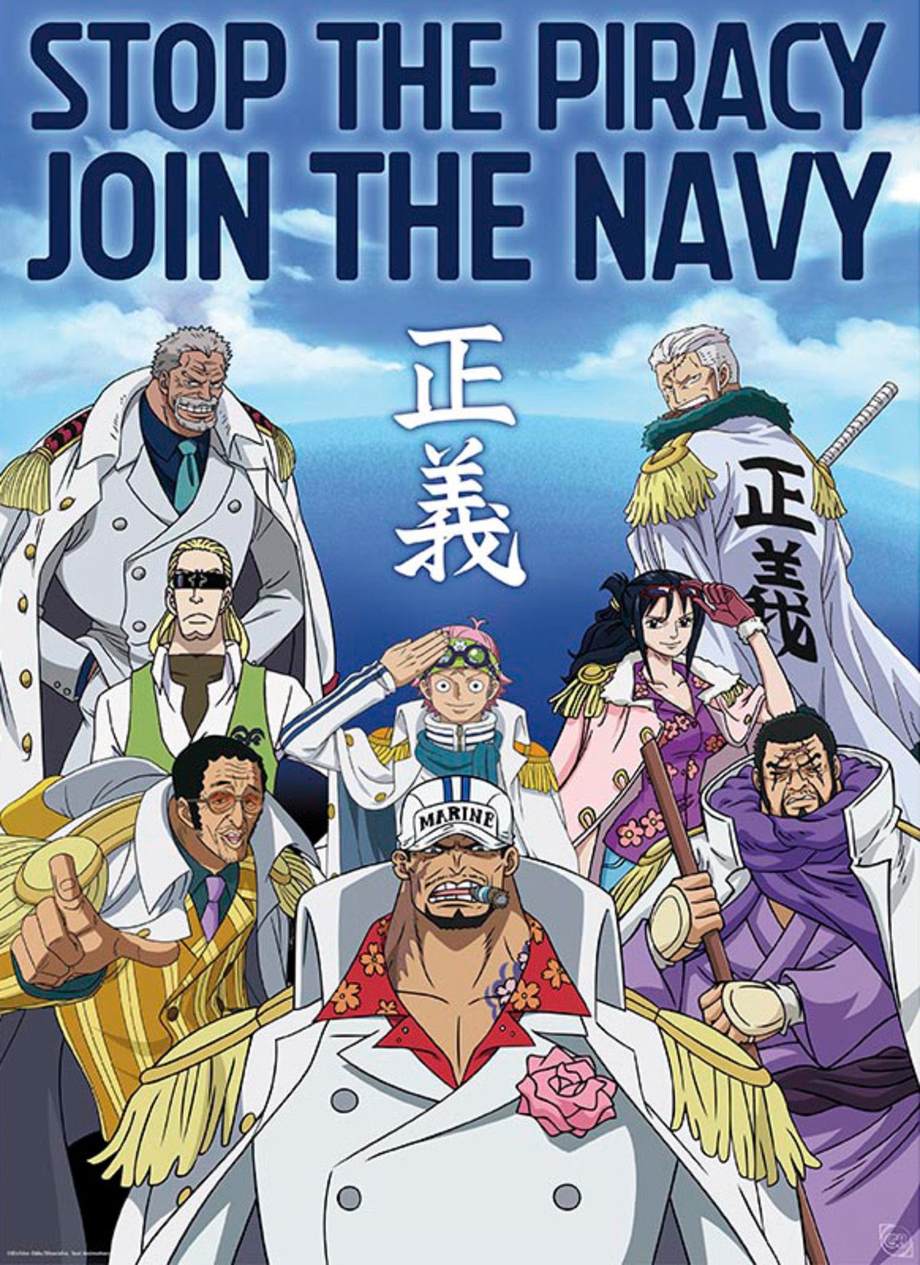 Poster One Piece Marine Army 38x52cm Abystyle GBYDCO566 | Yourdecoration.com