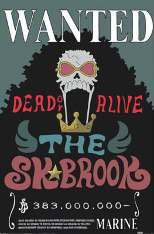 Poster One Piece Wanted Brook 61x91 5cm PP2501061 | Yourdecoration.com