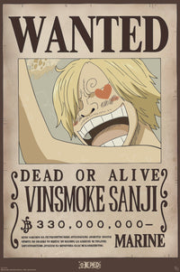 Poster One Piece Wanted Sanji 61x91 5cm Abystyle GBYDCO559 | Yourdecoration.com