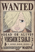 Poster One Piece Wanted Sanji Wano 38x52cm Abystyle GBYDCO625 | Yourdecoration.com