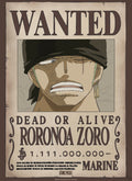 Poster One Piece Wanted Zoro Wano 38x52cm Abystyle GBYDCO624 | Yourdecoration.com
